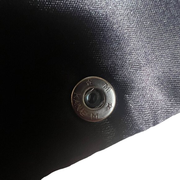 Vintage 90s Black Flora Embroidered Velvet Bag - Picture 8 of 8